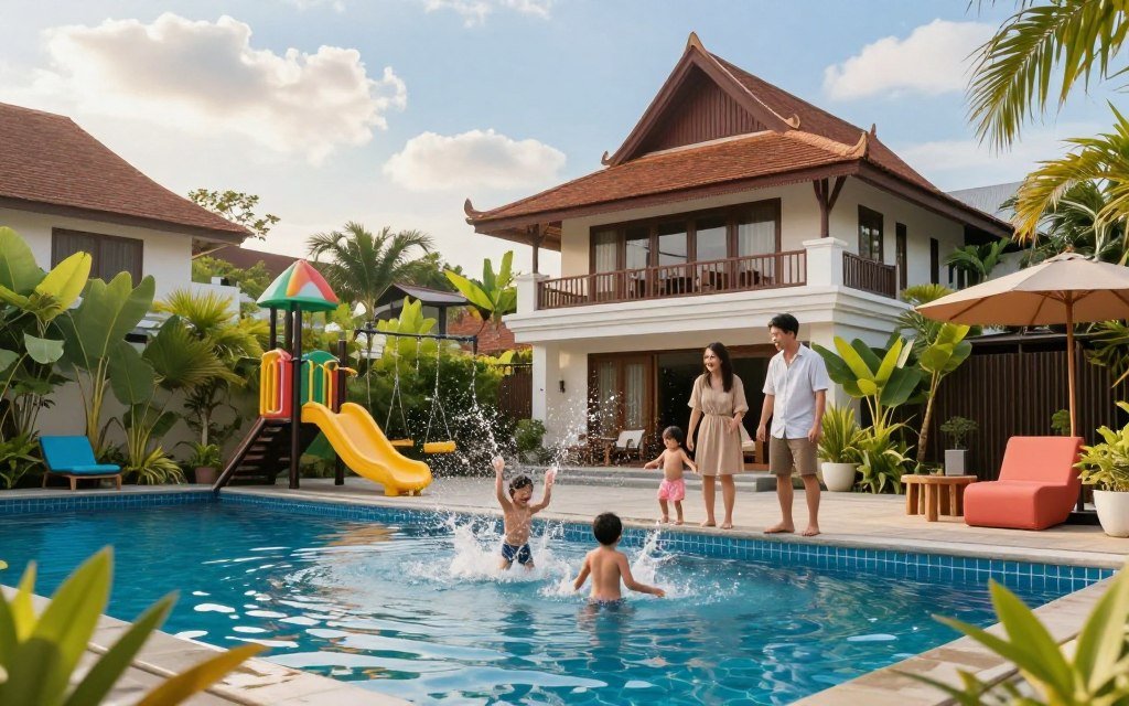 keluarga kolam renang