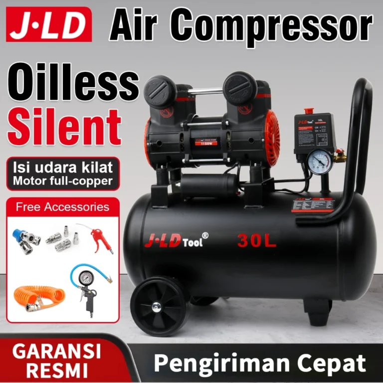 Kompresor angin mini: JLD 1HP 30L Oilless Kompresor Angin Mini Listrik